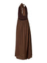 Selected Femme vilmi ankle neckholder dress chestnut